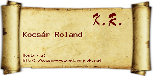 Kocsár Roland névjegykártya